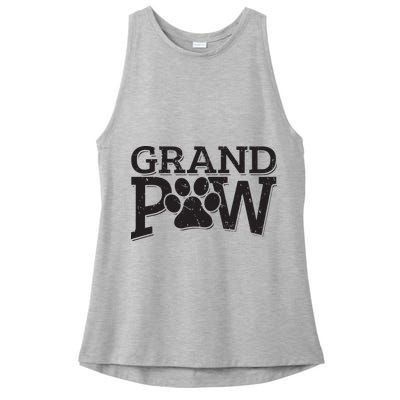 Grandpaw Dog Grandpa Shirts Grand Paw Gifts Men Dad Father Ladies PosiCharge Tri-Blend Wicking Tank