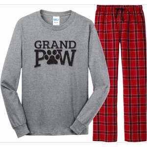 Grandpaw Dog Grandpa Shirts Grand Paw Gifts Men Dad Father Long Sleeve Pajama Set