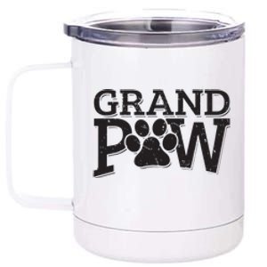 Grandpaw Dog Grandpa Shirts Grand Paw Gifts Men Dad Father 12 oz Stainless Steel Tumbler Cup