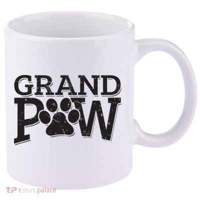 Grandpaw Dog Grandpa Shirts Grand Paw Gifts Men Dad Father 11oz C Handle Ceramic Mug