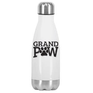 Grandpaw Dog Grandpa Shirts Grand Paw Gifts Men Dad Father Stainless Steel Insulated Water Bottle