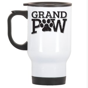 Grandpaw Dog Grandpa Shirts Grand Paw Gifts Men Dad Father Stainless Steel Travel Mug