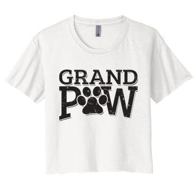 Grandpaw Dog Grandpa Shirts Grand Paw Gifts Men Dad Father Crop Top