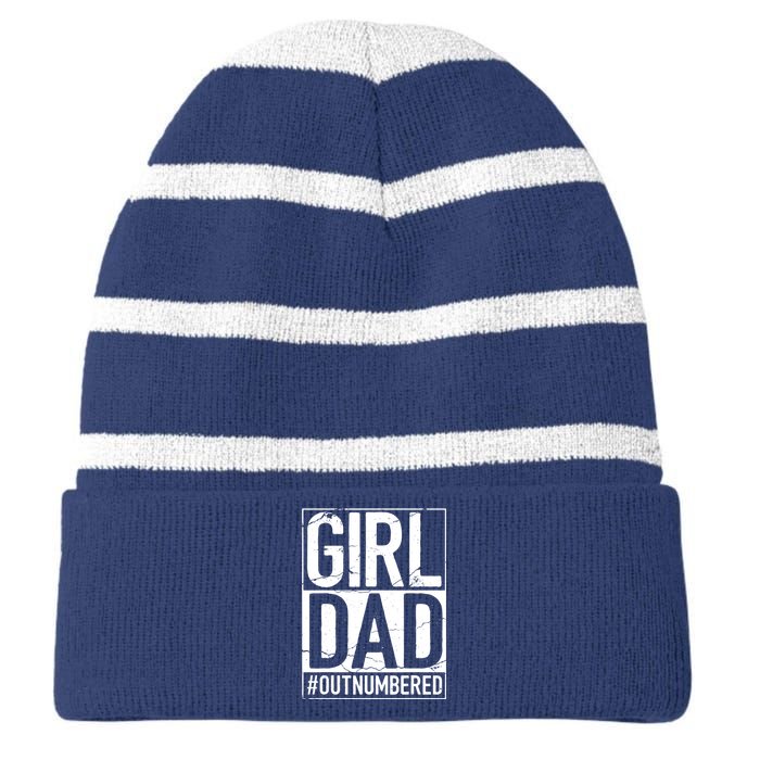 Girl Dad Striped Beanie with Solid Band