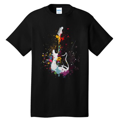 Guitar Design Guitar Gift For Guitarist Tall T-Shirt