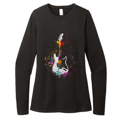 Guitar Design Guitar Gift For Guitarist Womens CVC Long Sleeve Shirt