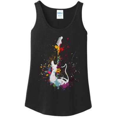 Guitar Design Guitar Gift For Guitarist Ladies Essential Tank