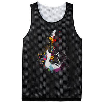 Guitar Design Guitar Gift For Guitarist Mesh Reversible Basketball Jersey Tank