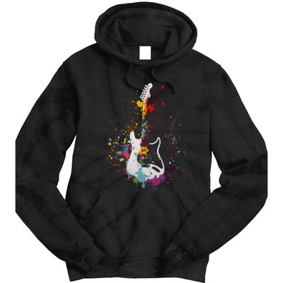 Guitar Design Guitar Gift For Guitarist Tie Dye Hoodie