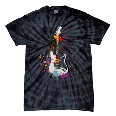 Guitar Design Guitar Gift For Guitarist Tie-Dye T-Shirt