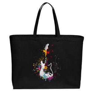 Guitar Design Guitar Gift For Guitarist Cotton Canvas Jumbo Tote