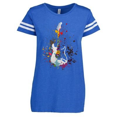 Guitar Design Guitar Gift For Guitarist Enza Ladies Jersey Football T-Shirt