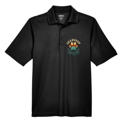 Grandpaw Dog Grandpa Grandfather Grand Paw Men's Origin Performance Piqué Polo