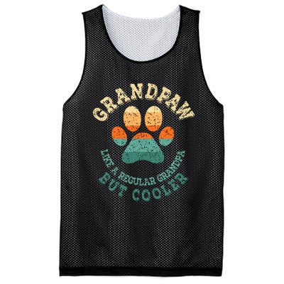 Grandpaw Dog Grandpa Grandfather Grand Paw Mesh Reversible Basketball Jersey Tank