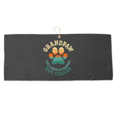 Grandpaw Dog Grandpa Grandfather Grand Paw Large Microfiber Waffle Golf Towel