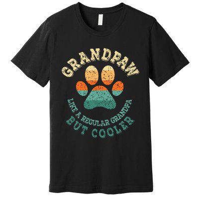 Grandpaw Dog Grandpa Grandfather Grand Paw Premium T-Shirt