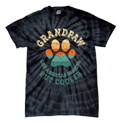 Grandpaw Dog Grandpa Grandfather Grand Paw Tie-Dye T-Shirt