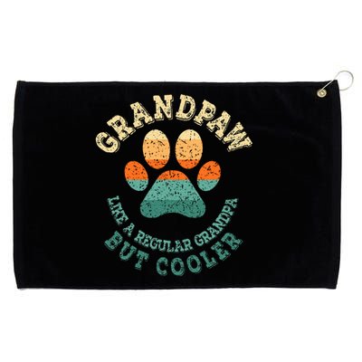 Grandpaw Dog Grandpa Grandfather Grand Paw Grommeted Golf Towel