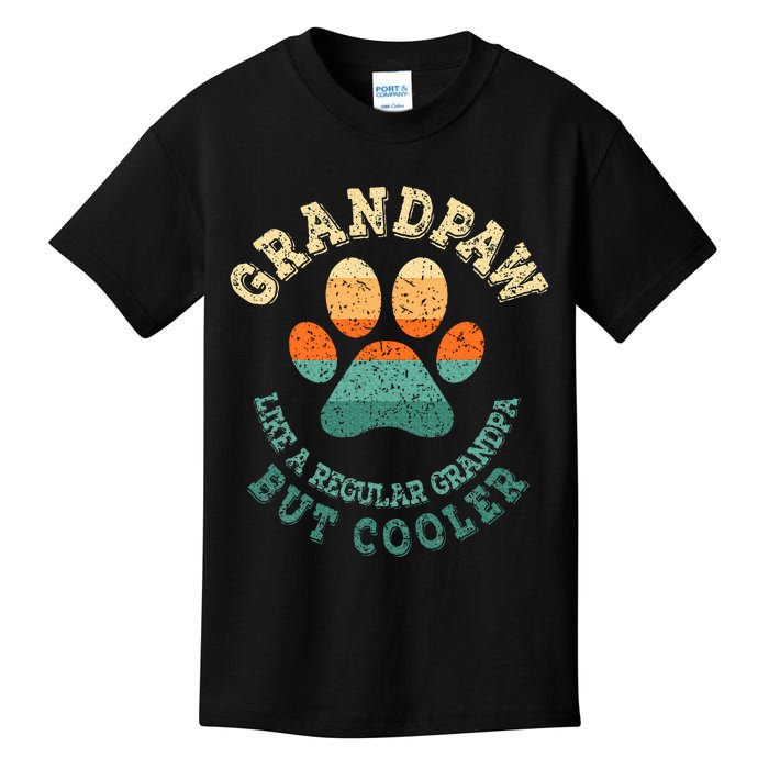 Grandpaw Dog Grandpa Grandfather Grand Paw Kids T-Shirt