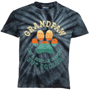 Grandpaw Dog Grandpa Grandfather Grand Paw Kids Tie-Dye T-Shirt