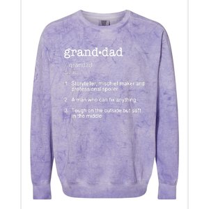 Granddad Definition Colorblast Crewneck Sweatshirt