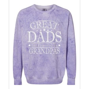 Great Dads Get Promoted to Grandpas Pops Fathers Day Colorblast Crewneck Sweatshirt