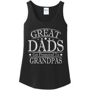 Great Dads Get Promoted to Grandpas Pops Fathers Day Ladies Essential Tank