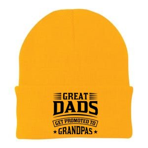 Great Dads Get Promoted To Grandpas Knit Cap Winter Beanie