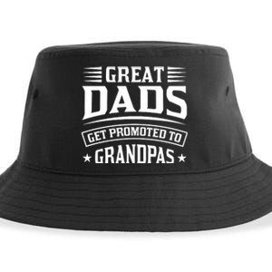 Great Dads Get Promoted To Grandpas Sustainable Bucket Hat