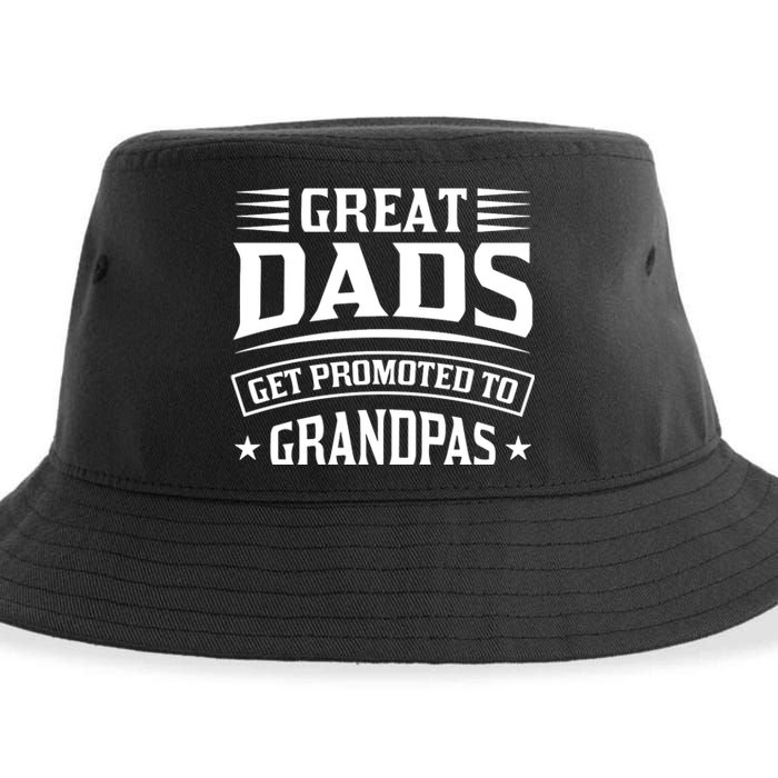 Great Dads Get Promoted To Grandpas Sustainable Bucket Hat