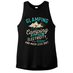 Glamping Definition Glamper Glamorous Camping Camper Ladies PosiCharge Tri-Blend Wicking Tank