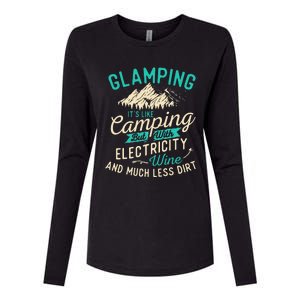 Glamping Definition Glamper Glamorous Camping Camper Womens Cotton Relaxed Long Sleeve T-Shirt