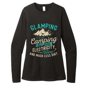 Glamping Definition Glamper Glamorous Camping Camper Womens CVC Long Sleeve Shirt