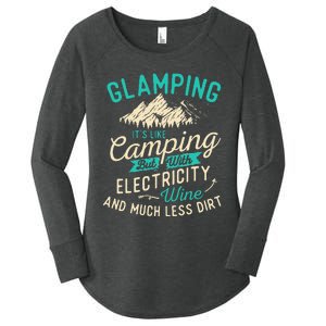 Glamping Definition Glamper Glamorous Camping Camper Women's Perfect Tri Tunic Long Sleeve Shirt