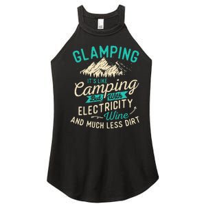 Glamping Definition Glamper Glamorous Camping Camper Women's Perfect Tri Rocker Tank