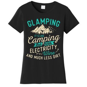 Glamping Definition Glamper Glamorous Camping Camper Women's T-Shirt