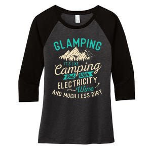 Glamping Definition Glamper Glamorous Camping Camper Women's Tri-Blend 3/4-Sleeve Raglan Shirt