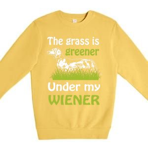 Greener Dachshund Gift Premium Crewneck Sweatshirt