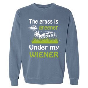 Greener Dachshund Gift Garment-Dyed Sweatshirt