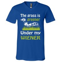 Greener Dachshund Gift V-Neck T-Shirt