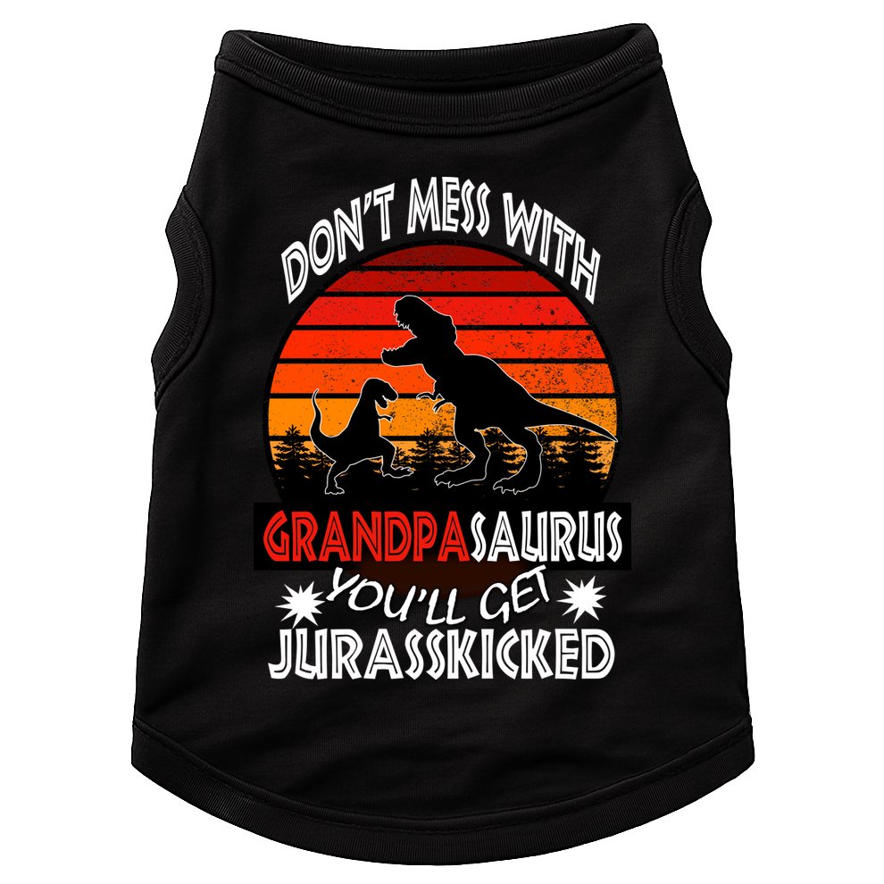 Grandpa Dinosaur Doggie Tank