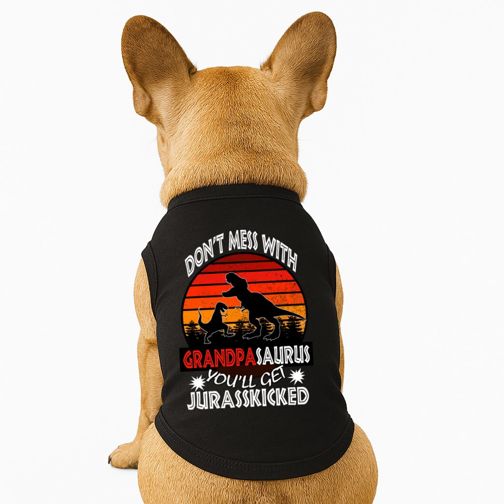 Grandpa Dinosaur Doggie Tank
