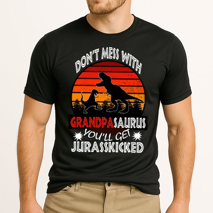 Grandpa Dinosaur Cooling Performance Crew T-Shirt