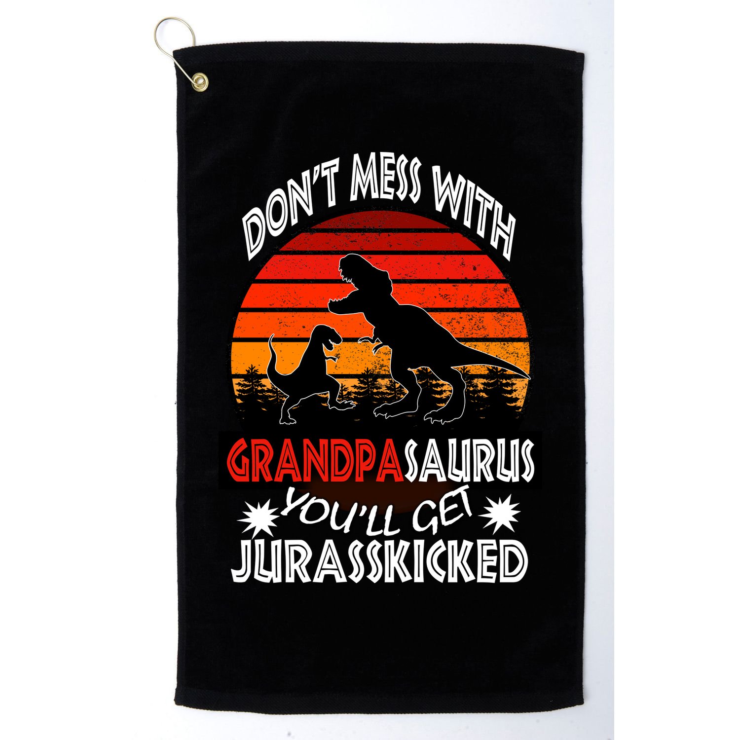 Grandpa Dinosaur Golf Towel