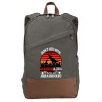 Grandpa Dinosaur Cotton Canvas Backpack