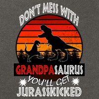 Grandpa Dinosaur Cotton Canvas Backpack