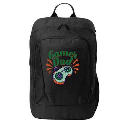 Gamer Dad Gaming Father FatherS Day Video Games Funny Gift City Backpack