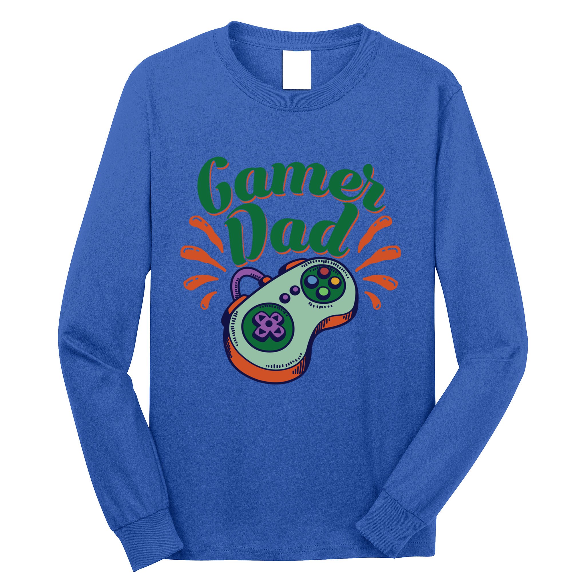 Gamer Dad Gaming Father FatherS Day Video Games Funny Gift Long Sleeve Shirt