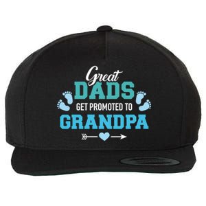 Great Dads Get Promoted To Grandpa Gift Wool Snapback Cap