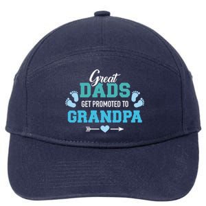 Great Dads Get Promoted To Grandpa Gift 7-Panel Snapback Hat